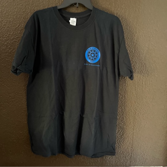Black Short Sleeve Tour of Honor Ride to Remember 2017 Graphic Tee, Size Large - Picture 1 of 5